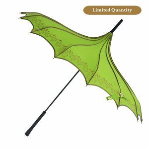 Green & Gold Parasol Style Umbrella by Nola Fabiola (Factory Second)